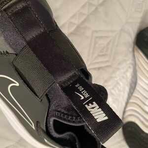 Nike Black slip on Athletic Shoes with White Details
